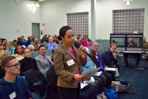 During the panel, sponsors like Centro Altagracia De Fe Y Justicia, were given the opportunity to question a hand-selected candidate.